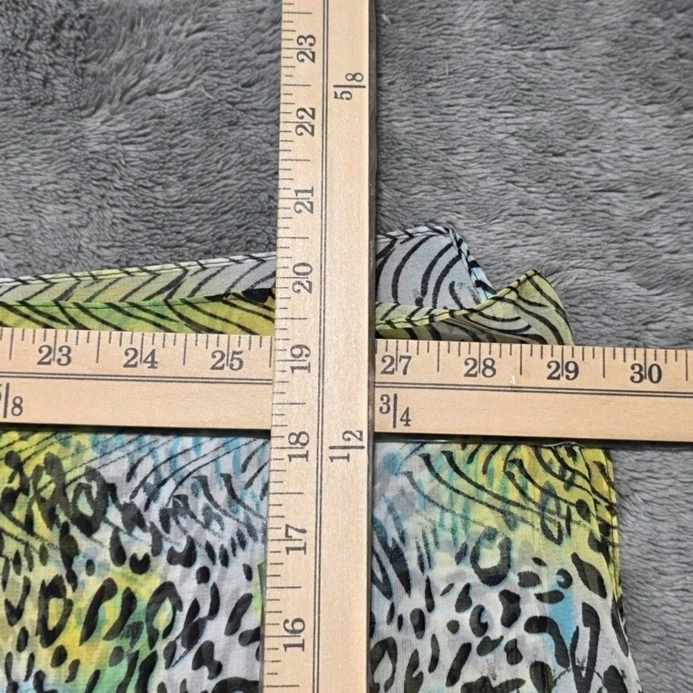 The Magic Scarf Company Scarf Women Yellow Floral Animal Print Sheer Lightweight